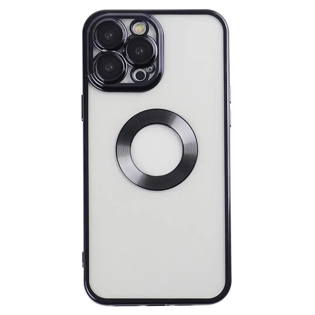 iPhone 15 Pro/iPhone 14 Pro Clear Case with Camera Protection Black